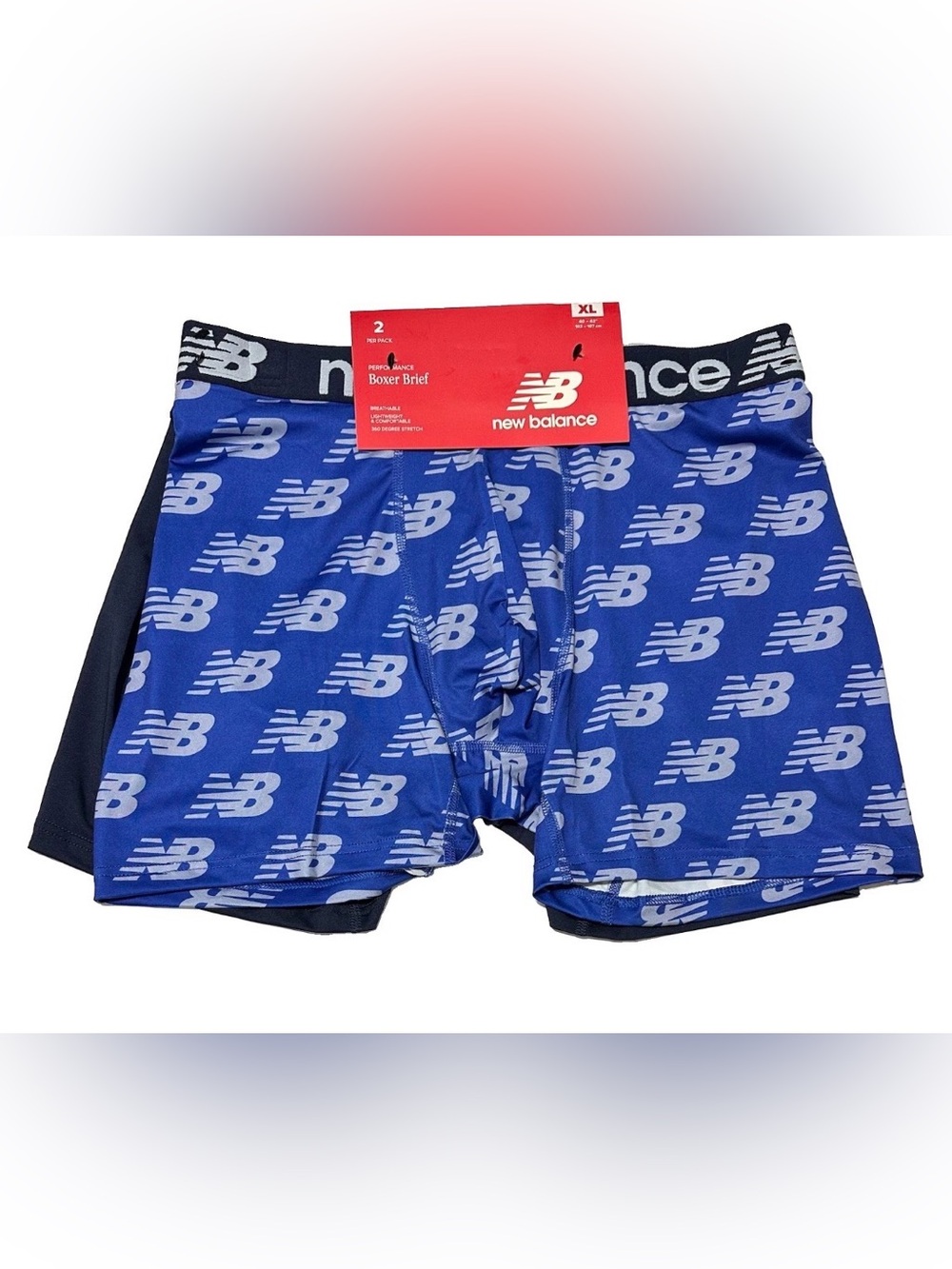 New Balance 2-Pack Performance Men's Boxer Briefs X-Large (40-42) Blue/Gray